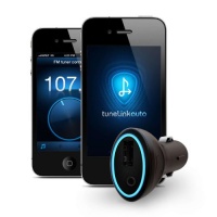 New Potato Technologies TuneLink Auto Bluetooth in Car Stereo Wireless Adapter for iPhone, iPod Touch, iPad - (Black) - 1001-01002