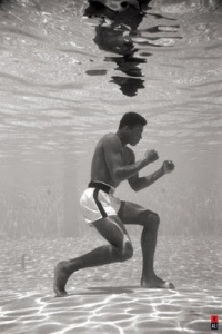 Muhammad Ali Under Water Sports Poster Print - 24x36 Photography Poster Print, 24x36