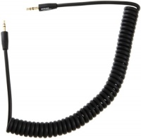 AmazonBasics 3.5 mm Coiled Stereo Audio Cable Stretched Length 6.5 feet/2.0 Meters