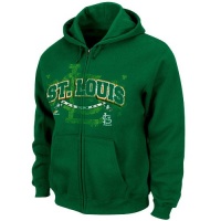 MLB Majestic St. Louis Cardinals Green Is In Full Zip Hoodie - Kelly Green