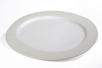 Mikasa Swirl 14-Inch Oval Platter, White