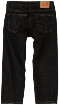 Levi's Boys 8-20 505 Straight Leg Husky, 3D BLACK, 10 Husky