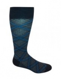 HUGO BOSS Men's Mid Calf Criss Cross Argyle Dress Sock