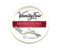 Vanity Fair Disposable Plate, 12 Count, 11 Inch