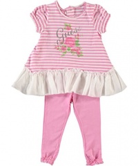 Guess Rose Light 2-Piece Outfit (Sizes 12M - 24M) - pink, 12 months