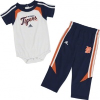 Detroit Tigers Infant Adidas Creeper & Pant Set