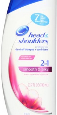 Head & Shoulders Smooth & Silky 2-In-1 Dandruff Shampoo + Conditioner 23.7 Fl Oz (Pack of 2)