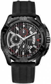 Guess U15060G1 Men's Black Silicone Strap Watch