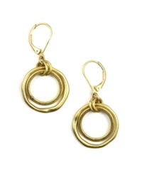 Simple style does the trick. Pair these Jones New York earrings with any look. Features a playful, circular design in gold tone mixed metal. Approximate drop: 1-3/4 inches.