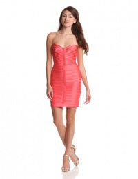 BCBGMAXAZRIA Women's Lillie Woven Evening Dress, Coral Reef, 10