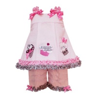 Rare Editions Baby-Girls Infant Seersucker Short Set