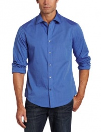 Perry Ellis Men's Big-Tall Long Sleeve Iridescent Chambray Woven