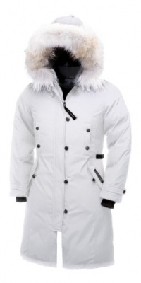 Canada Goose Women's Kensington Parka,White,Medium