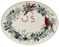 Lenox Winter Greetings 13-Inch Gold-Banded Fine China Platter