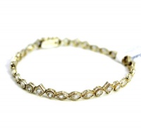 B. Brilliant 18K Gold over Sterling Silver and Cubic Zirconia Tennis Bracelet