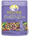 Wellness Healthy Indulgence Chicken, Duck and Shrimp Recipe Cat Food (Pack of 24, 3-Ounce Pouches)