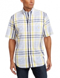 Nautica Men's Short Sleeve Large Plaid Woven