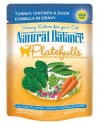 Natural Balance 3-Ounce Platefulls Turkey, Chicken and Duck Formula in Gravy Entree for Cats, Pack of 24