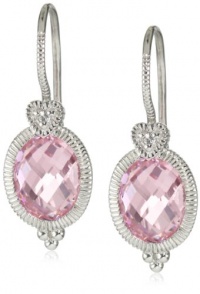 Judith Ripka La Petite Oval Stone Pink Earrings