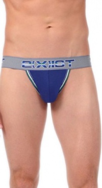 2xist - 36122 - Athletic No-Show/Rise Jock Strap with Contour Pouch-Navy Blue-Extra Large