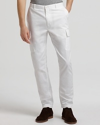 Paul Smith White Slim Fit Cargo Pants