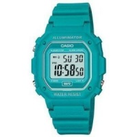 Casio Digital Watch with Turquoise Resin Strap