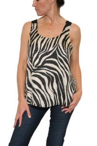 Women's Bailey 44 Cross Back Tank Top in Zebra Size L