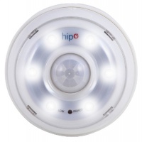 Hipe 6 LED Automatic Motion-sensing Night Light - Battery Powered Hallway Light with a Built in Motion and Light Sensor -With adjustable Brightness and Adjustable light timer (20/60/90 Seconds)