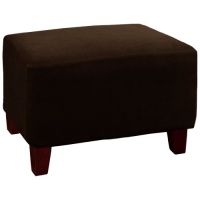 Maytex Pixel Stretch 1-Piece Slipcover Ottoman, Chocolate