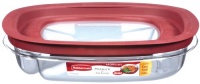 Rubbermaid FG7K75TRCHILI 4.3-Cup Divided Premier Food Storage Container