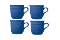 Emile Henry Mugs, Set of 4, Azure Blue