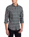 Ben Sherman Men's Long Sleeve Textured Fancy Gingham Woven