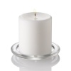 3 X 3 White Unscented Pillar Candles Set 12 Wedding