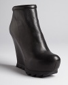 Camilla Skovgaard's signature saw sole makes an edgy appearance on an ankle bootie in luxe nappa leather.