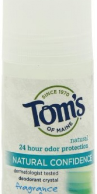 Tom's of Maine Fragrance-Free Natural Confidence Roll-On Deodorant, 2.40-Ounce Bottles (Pack of 6)