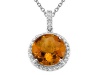 Genuine Citrine Pendant by Effy Collection® in 14 kt White Gold LIFETIME WARRANTY