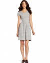 French Connection Women's Classic Martha Cap Sleeve Dress, Gray, 12