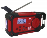 Ambient Weather WR-333 Emergency Solar Hand Crank Weather Alert Radio, Flashlight, Smart Phone Charger