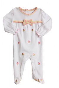 ABSORBA Baby-girls Newborn Sugar Cookie Footie, White, 6-9 Months