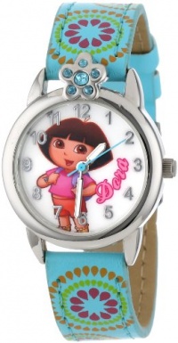 Nickelodeon Kids' DTE834 Dora blue strap analgoue Watch