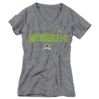 MLS Seattle Sounders FC Universal Roughed Up Tri-Blend V-Neck Women's T-Shirt