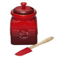 Le Creuset Stoneware 16-Ounce Berry Jam Jar, Cherry