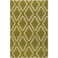 Surya Fallon FAL-1048 Jill Rosenwald Moroccan Inspired Flat Weave Hand Made Area Rug, 5-Feet by 8-Feet, Olive