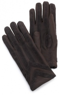 Isotoner Men's Spandex Glove With Suede Palm Strips