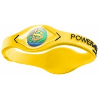 Power Balance Silicone Wristband, Yellow/Black, Small