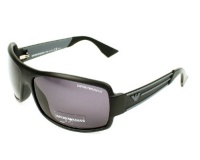 Emporio Armani Men's 9697 Matt Black Frame/Grey Lens Plastic Sunglasses