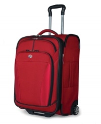 Take charge of travel with a lightweight promise that follows wherever you go. Ergonomically-designed to smoothly sail through busy terminals with effortless direction from an easy-to-use push-button locking handle system. Decked with multiple interior and exterior pockets for easy access to must-haves when you need them most. 10-year limited warranty.