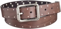 Kenneth Cole Men's Nail Head Studded Jean Belt,Brown,42