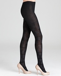 Let it snow from thigh to toe in HUE's cozy sweater tights, printed with season-right snowflakes.