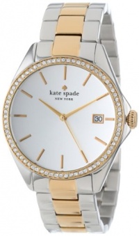 Kate Spade Watches Women's 1YRU0175 Large Two Tone Seaport Crystal Bezel Watch